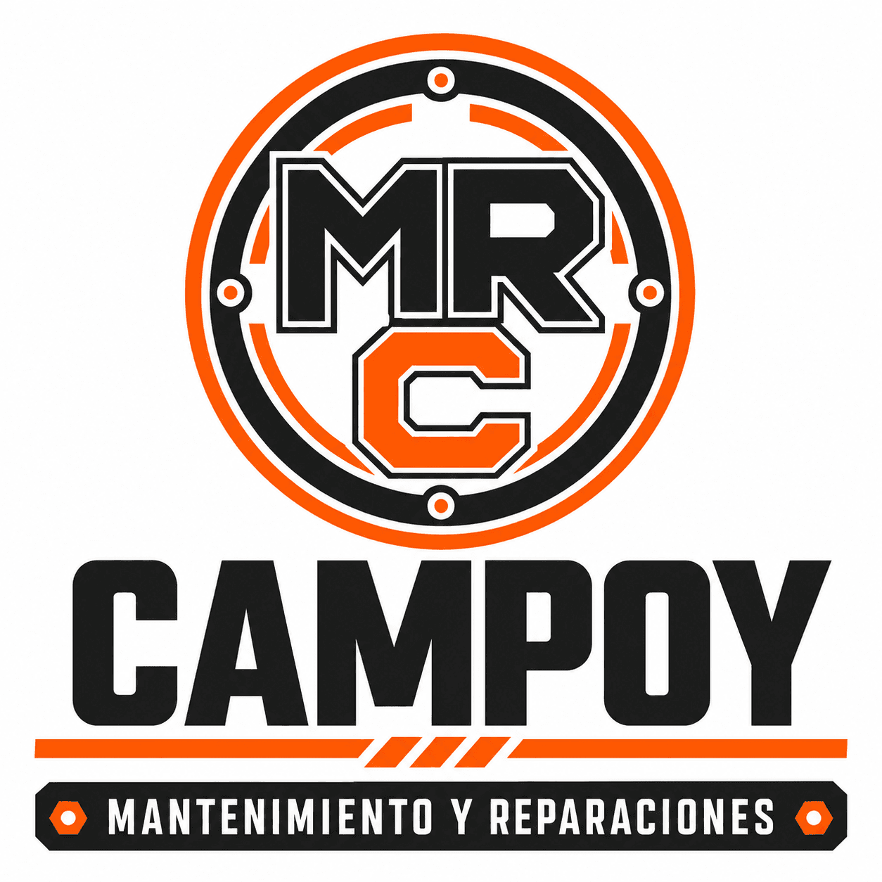Cartel de identidad de Mantenimiento y Reparaciones Campoy